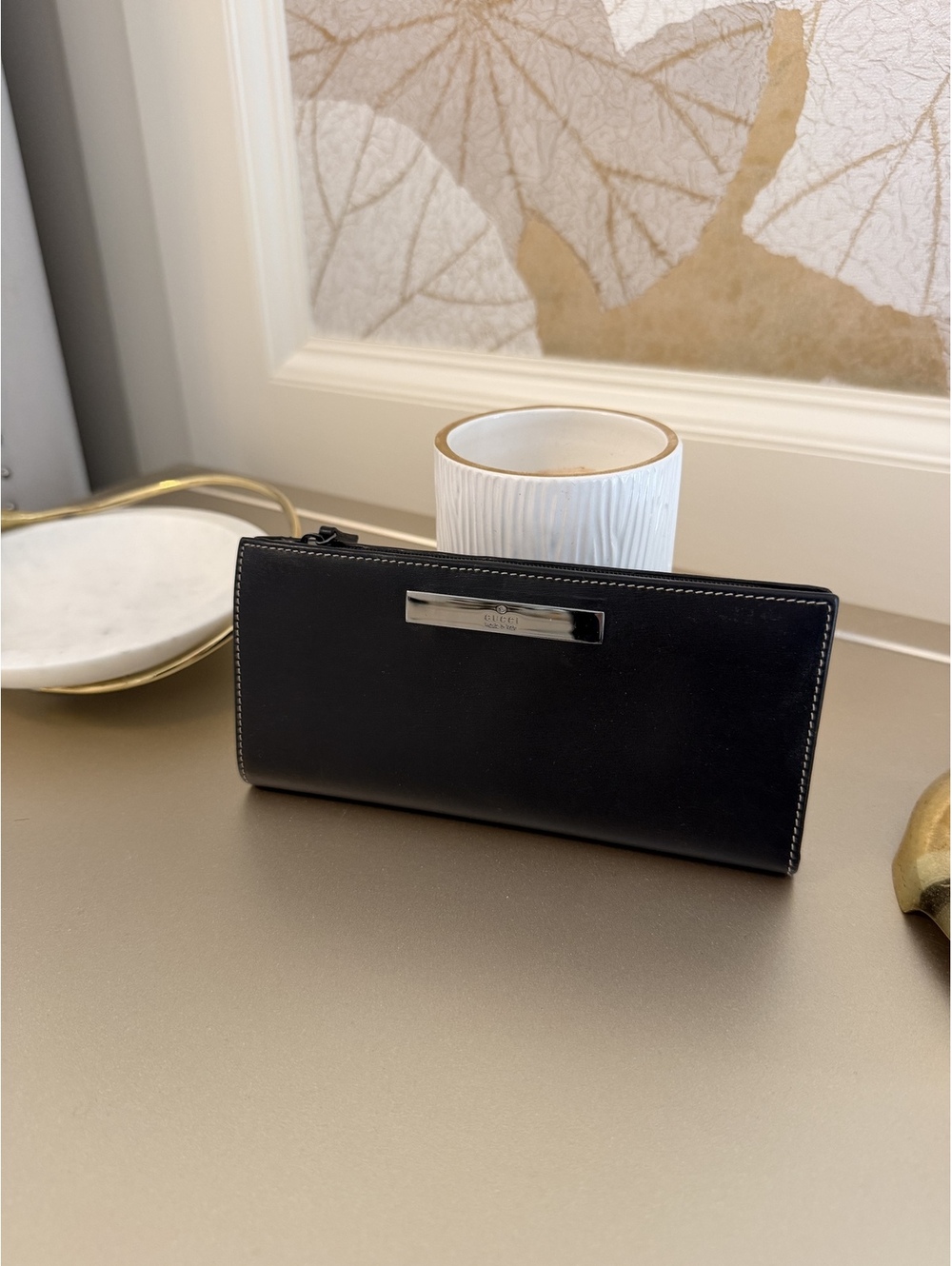 Gucci Leather Zip Around Wallet